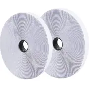 0.75 Inch x 82 Feet White Self Adhesive Hook and Loop Tape Sticky Back Fasten...