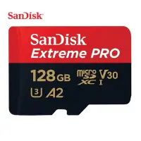 在飛比找Yahoo奇摩購物中心優惠-SanDisk 128G Extreme Pro micro