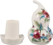 AUTSUPPL Gourd Shaped Ceramic Toothpick Holder Stylish Toothpick Dispenser for Home Restaurant Durable Easy to Use Jar for Cafes Hotels