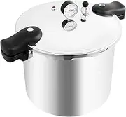 22L Pressure Canner and Cooker, Stainless Steel Cooking Pot and Cookware with Pressure Gauge, Explo-sion-Proof, Pressure Regulator, Locking Lid, Fast Cooking