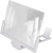 COLLBATH Phone Screen Amplifier Video Magnifier for Use Lightweight and Compact Design Compatibility Hands Viewing White