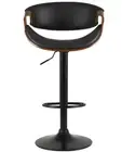 Artiss Bar Stools Tub Seat Wooden and Leather Black Supportive High Backrest New