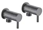 Brand New- Lux Range- Washing Machine Tap Set- BRUSHED GUN METAL