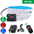 5m RGB COB LED Strip Light High Density Flex LED Tape Light Dimmable FOB Linear
