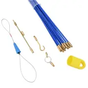 Glass Fiber Hook End For Pulling Sliding Eye End 33cm Blue Splicing