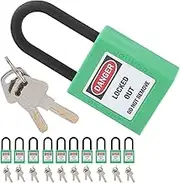 38mm/1.5in Safety Padlock Engineering Insulation DustProof 10x Security Hospital Lockout (Green)