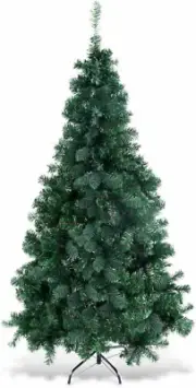 Costway 1.5m Artificial Christmas Tree Xmas Pine Tree with Solid Metal Legs P...