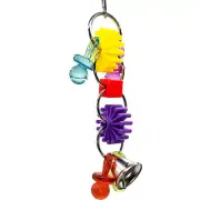 1005 Foot Gear Paci Ringer - Handcrafted Colorful Ringing Aviary Toy, Enticing