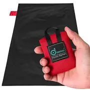 Odoland Beach Blanket Picnic Blanket, SandProof 27.5" x 43.3"(1 People) Black