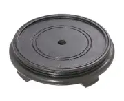 B&P Lamp 5 1/2" Inset Dia., Footed Wooden Base With Black Finish