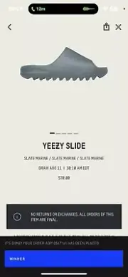 Yeezy Slide Salt Marine Sz 13