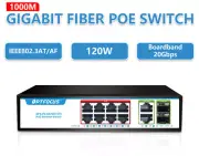 8 Gigait Poe+2 RJ45+2 SFP Gigabit Fiber Durable PoE+SFP Fibra Poe Gigabit Switch