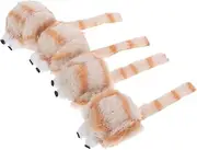 POPETPOP 4pcs Realistic Plush Mouse Cat Soft and Fuzzy Chewing Mice for Kitten Training Lightweight Interactive Playing for Home and Pet Stores Engaging Fun for Cats