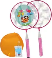 yuksok Badminton Racket for Kids Outdoor Racquet with Storage Bag Sturdy Badminton Shuttlecocks for Children Beach Outside Kids Yard
