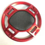 10" Speaker Cover Red ABS Frame & Metal Mesh Grill For Car Audio DJ, PA Speakers