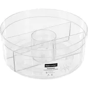 Boxsweden Crystal 28.5cm Multi-Compartment Turntable Storage Organiser Large