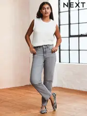 Grey Authentic Carrot Barrel Jeans (E41872) | $37