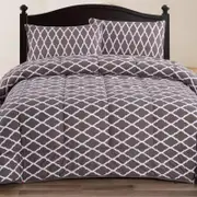 Ramesses Mirco Flannel Comforter Set Printing/Solid-Diamond Flower