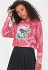 Forever 21 Women's Mauve Pink Alaska Graphic Logo Knit Crop Top Shirt M New