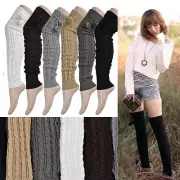 THE BEST Leg Warmers Women Knit Thick Long Over Knee High Hosiery Socks B===