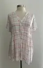 Torrid Plaid Short Sleeve Challis Button Up Top sz Large New NWT