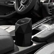 Mini Trash Can Garbage Bin Waste Storage Box Bag Black W/Lid For Car Home Office (for: Mini)