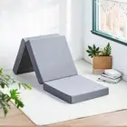 Olee Sleep Tri-Folding Memory Foam Topper, 4 inch, Grey, Narrow Twin, Play Ma...
