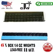 6 boxes BLACK Stick on Self Adhesive Wheel Weights - 1/4oz OVER 36lbs value