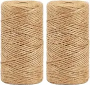 tenn well 2mm Jute Garden String, 200m Natural Jute Twine String Brown String for Gift Wrapping, Gardening Floristry and Crafts Decoration