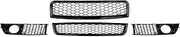 Honeycomb Compatible For Audi A4 B6 Sedan 2002-2005 Front Upper Lower Grille Fog Lamp Grill