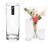 bulk 6 Glass Cylinder Vase 12x40cm