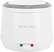 Rice Cooker, Household 1.6L Mini Portable Electric Rice Cooker Rice Cooking Tool for 12V Car Use White