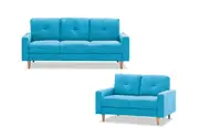 KELLER Fabric Sofa Pair