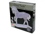 3D Clear Horse Crystal Puzzle