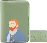 [Lychii] Passport Holder, Slim Passport Cover Travel Wallet with RFID Blocking, PU Leather Protector Pouch Protective Case for Passports, Boarding Pass, ID Cards, Green/Blue