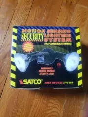 Satco Two Light Outdoor Security Flood Light with Motion Sensor SF76-503 NEW!