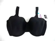 Playtex Secrets All Over Smoothing Full-Figure Underwire Bra 42DD NEW Black