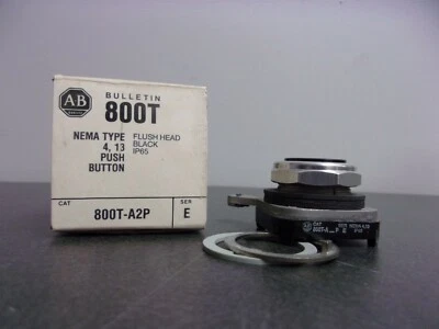 800T-A2P ALLEN BRADLEY FLUSH BLACK PUSH BUTTON
