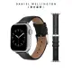 【Daniel Wellington】DW 錶帶 Apple Watch 18/20mm智慧手錶皮革錶帶-極光銀