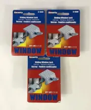 Sliding Window Lock Safe Security U-9800 Lot of 3 Packs - 2 Locks Per Pack