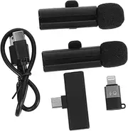 Outanaya Wireless Clip Microphone with Noise Cancelling for Content Creators for Live Streaming Interviews and Vlogging Lightweight and Portable Design