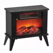 1000W Tabletop Infrared Electric Space Heater Manual Thermostat Realistic Flame