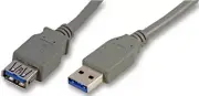 Lead USB3.0 A Male-A Female 3m Grey Cable Assemblies, Computer Cables