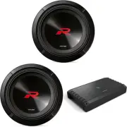 Alpine (2) R2-W12D4 12" R-Series Sub w/ S2-A120M Mono Amp Bundle