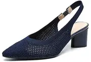 [Generic] Women Pumps Comfort Slingback Heels with Arch Support, Cute Kitten Heels with Ankle Strap for Womens, Office Fashion Casual Slippers