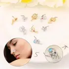 Steel Colorful Nose Nails Nose Rings L Dangle Nose Studs Body Piercing