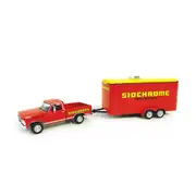 Greenlight 1:64 Scale 1967 Ford F-100 Sidchrome With Sidchrome Enclosed Car Hauler Model