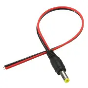 38Pcs Lustreon Dc12V Male Power Supply Jack Connector Cable Plug Cord Wire 5.5Mm X 2.1Mm