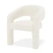 Mariah Boucle Upholstered Accent Chair - Cream White
