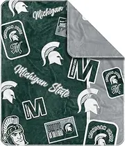 Logo Brands Michigan State Dream Weave Throw 50x60